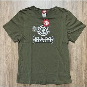 Y2K Element‎ BAM Green T Shirt Youth Size L